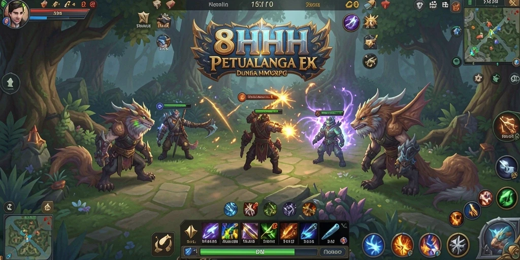 Gameplay seru dalam dunia MMORPG yang luas dan menantang.