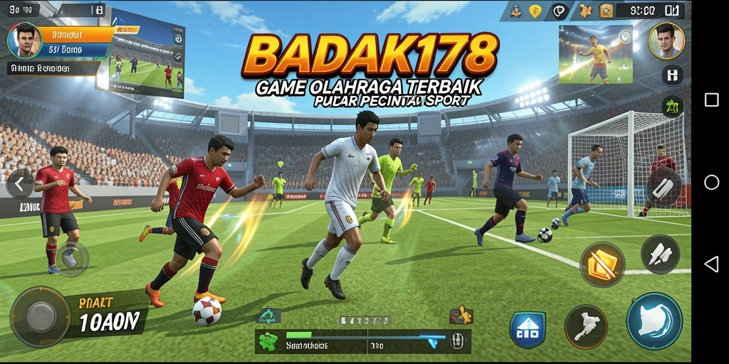 Tampilan menarik dari gameplay olahraga BADAK178 yang seru.