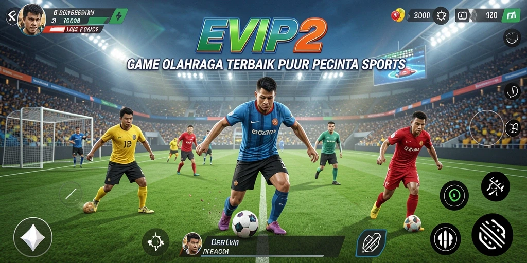 Gameplay menarik EVIP2 dengan grafik olahraga yang memukau.