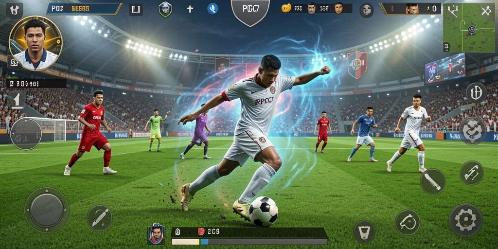 Tampilan gameplay PCPC7 yang mendebarkan dan kompetitif.