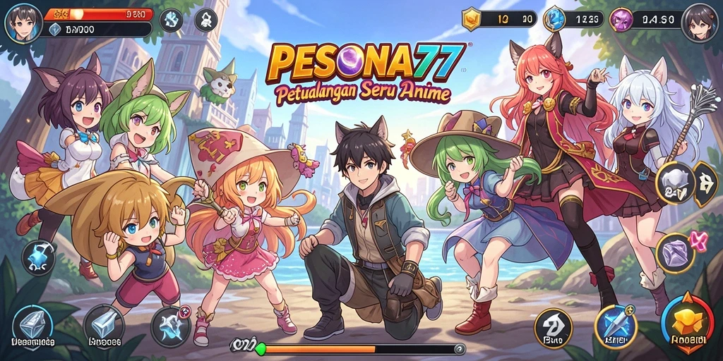 Tampilan screenshot PESONA77 menampilkan aksi seru dalam nuansa anime.