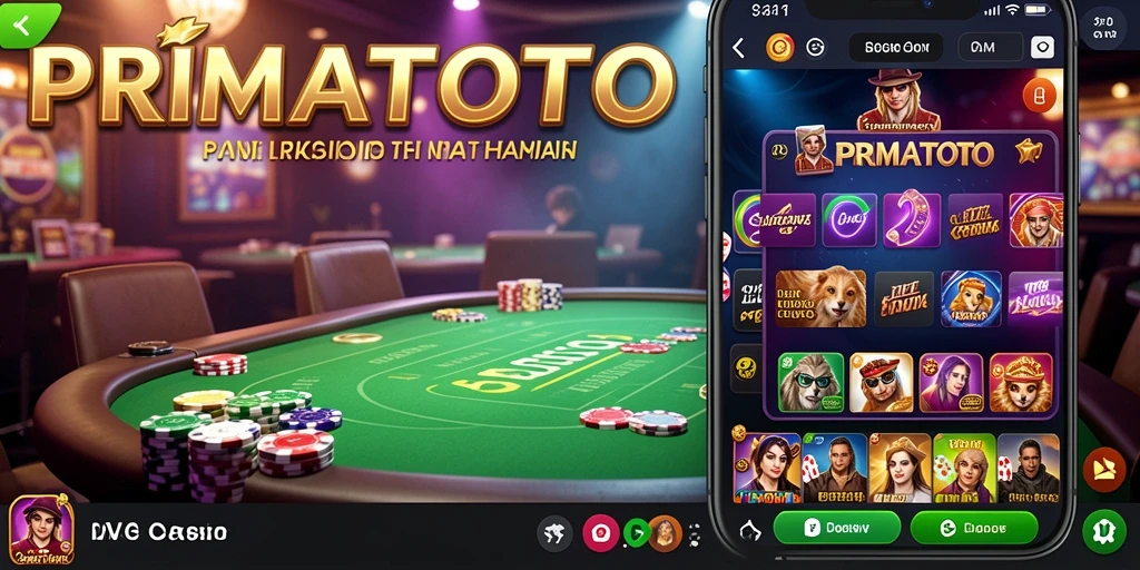 Tampilan gameplay Live Casino yang menarik dan mendebarkan di PRIMATOTO.