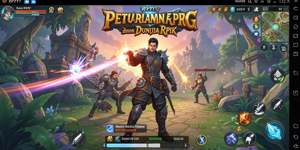Tampilan action-packed dari gameplay RPYYY yang mendebarkan.