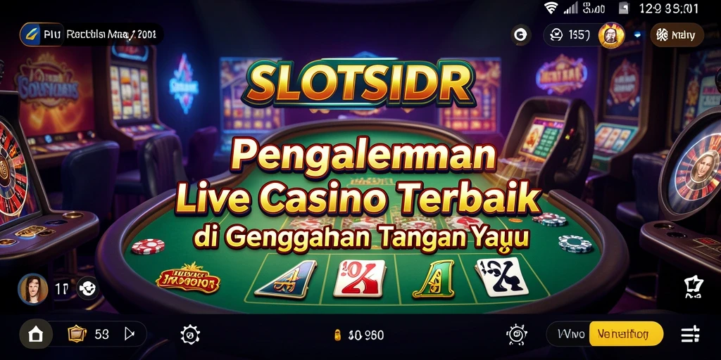 Tampilan gameplay Live Casino yang mendebarkan di SLOTSIDR.