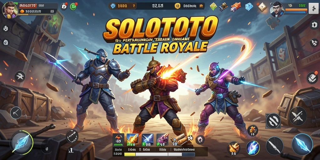 Tampilan seru gameplay Battle Royale di SOLOTOTO.