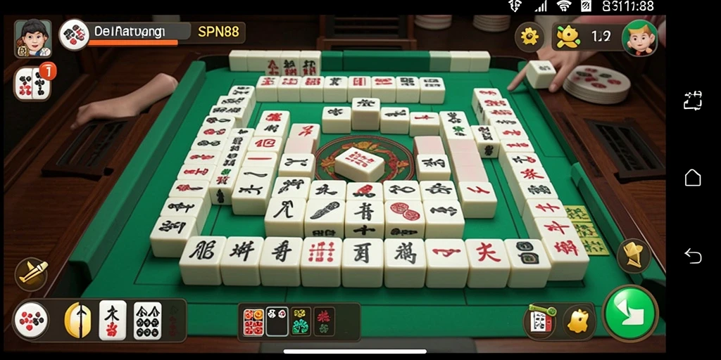 Screenshot SPN88 menampilkan gameplay Mahjong yang seru dan menantang.